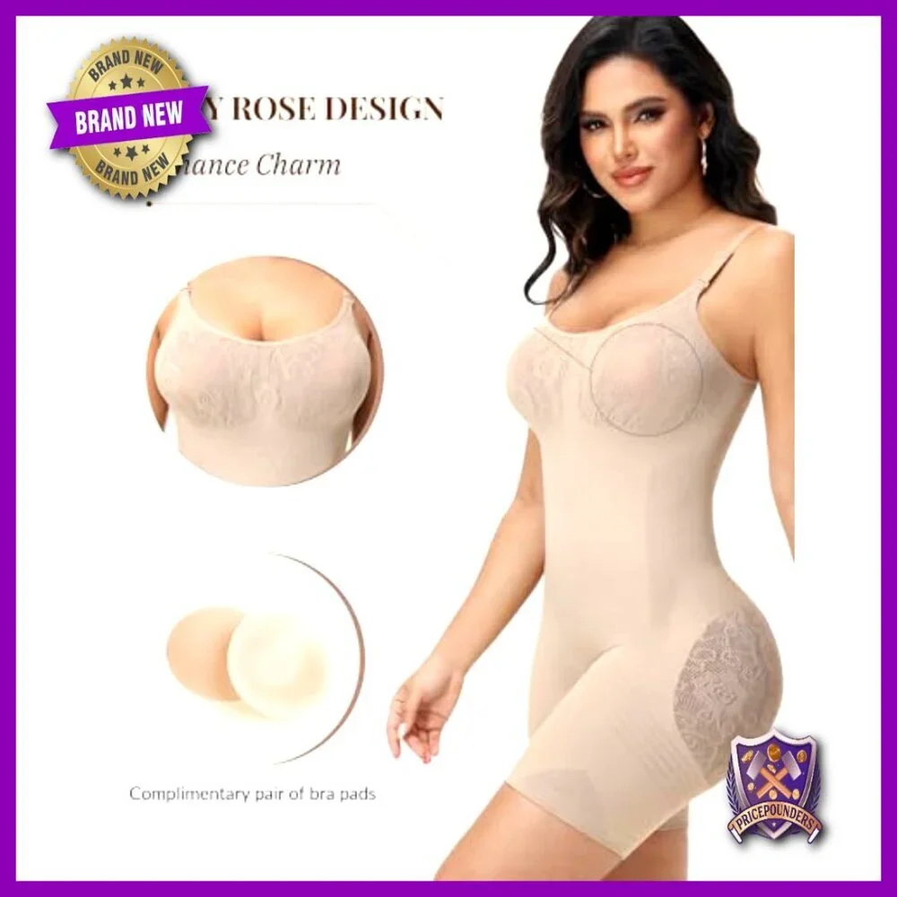 Seamless Shapewear Bodysuit Tummy Control Butt Lifting Full Body Shaper